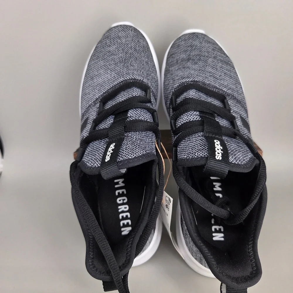 Adidas Cloudfoam Pure 2.0 Running Shoes Womens 8.5 Black White Knit H04755